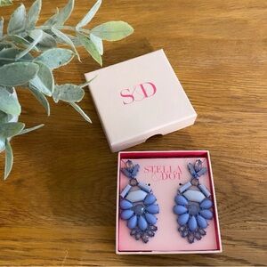NWT Stella & Dot Heck Yes Lavender Statement Earrings New in Box